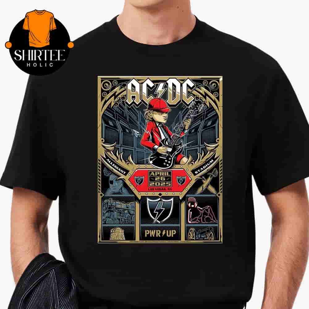 AC DC Power Up Tour 2025 Event Poster At Allegiant Stadium Las Vegas NV On April 26th 2025 Classic T-Shirt AC DC Power Up Tour 2025 Event Poster At Allegiant Stadium Las Vegas NV On April 26th 2025 Classic T-Shirt