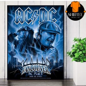 AC DC Power Up Tour 2025 Vancouver PWR Up Poster At BC Place April 22nd 2025 Wall Decor Poster Canvas