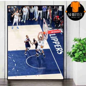 Aaron Gordon Buzzer Beater Game Wining Dunk For Nuggets In Series With Clippers NBA Playoffs 2024-2025 Wall Decor Poster Canvas