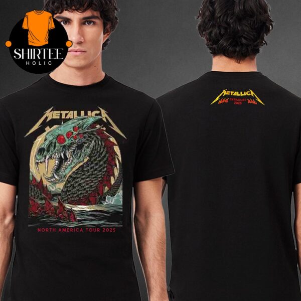 Metallica M72 North America Tour 2025 Merch Event Tee At Pop Up Store At Syracuse NY On April 19th 2025 Two Sides Classic T-Shirt