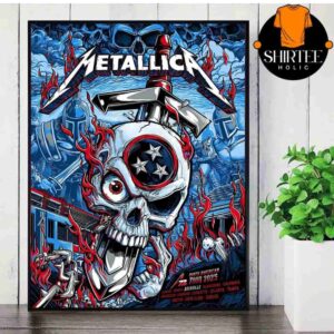 Metallica M72 North American Tour 2025 Event Pop Up Merch Poster At Nashville On April 30th And May 3rd Wall Decor Poster Canvas