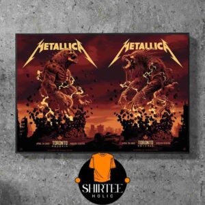 Metallica M72 World Tour 2025 First No Repeat Weekend 2 Nights Combined Poster At Rogers Centre Toronto CA On April 24th And 26th 2025 Wall Decor Poster Canvas
