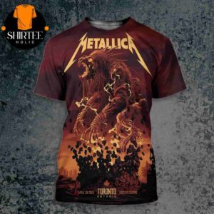 Metallica M72 World Tour 2025 First No Repeat Weekend Night 2 At Rogers Centre Toronto CA On April 26th 2025 All Over Print Shirt