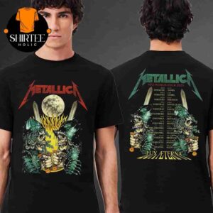 Metallica M72 World Tour 2025 Lux AETERNA Places List Merch At Pop Up Store Two Sides Classic T-Shirt