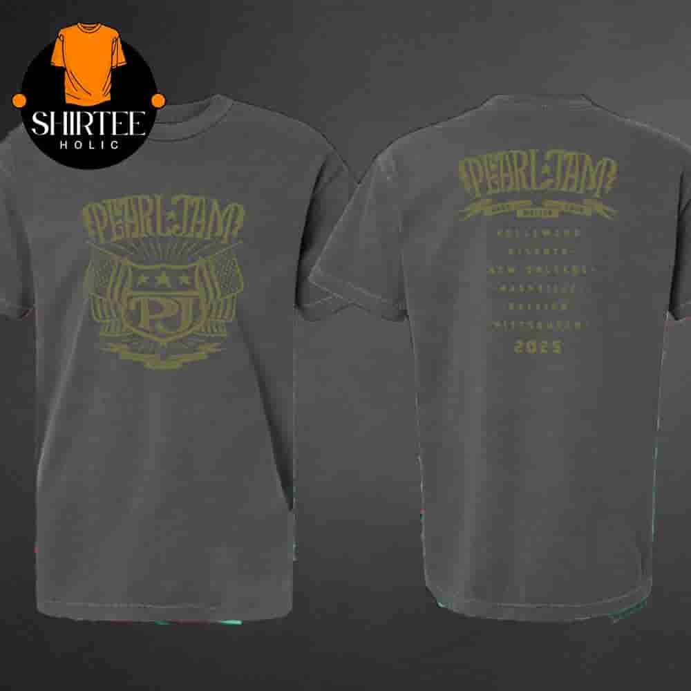 Pearl Jam Dark Matter Tour 2025 Shield Tee Merchandise Limited Two Sides Classic T-Shirt Pearl Jam Dark Matter Tour 2025 Shield Tee Merchandise Limited Two Sides Classic T-Shirt