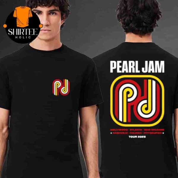 Pearl Jam Dark Matter Tour 2025 Triple Stripes Tee Merchandise Limited Two Sides Classic T-Shirt
