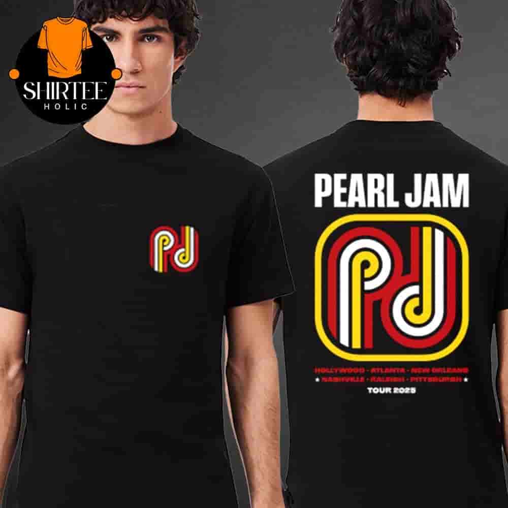 Pearl Jam Dark Matter Tour 2025 Triple Stripes Tee Merchandise Limited Two Sides Classic T-Shirt Pearl Jam Dark Matter Tour 2025 Triple Stripes Tee Merchandise Limited Two Sides Classic T-Shirt
