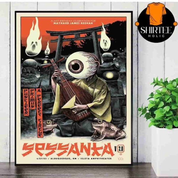 Sessanta V2.0 Japan Style Poster For Show With Puscifer Primus A Perfect Circle At Isleta Amphitheater On April 27th 2025 Wall Decor Poster Canvas