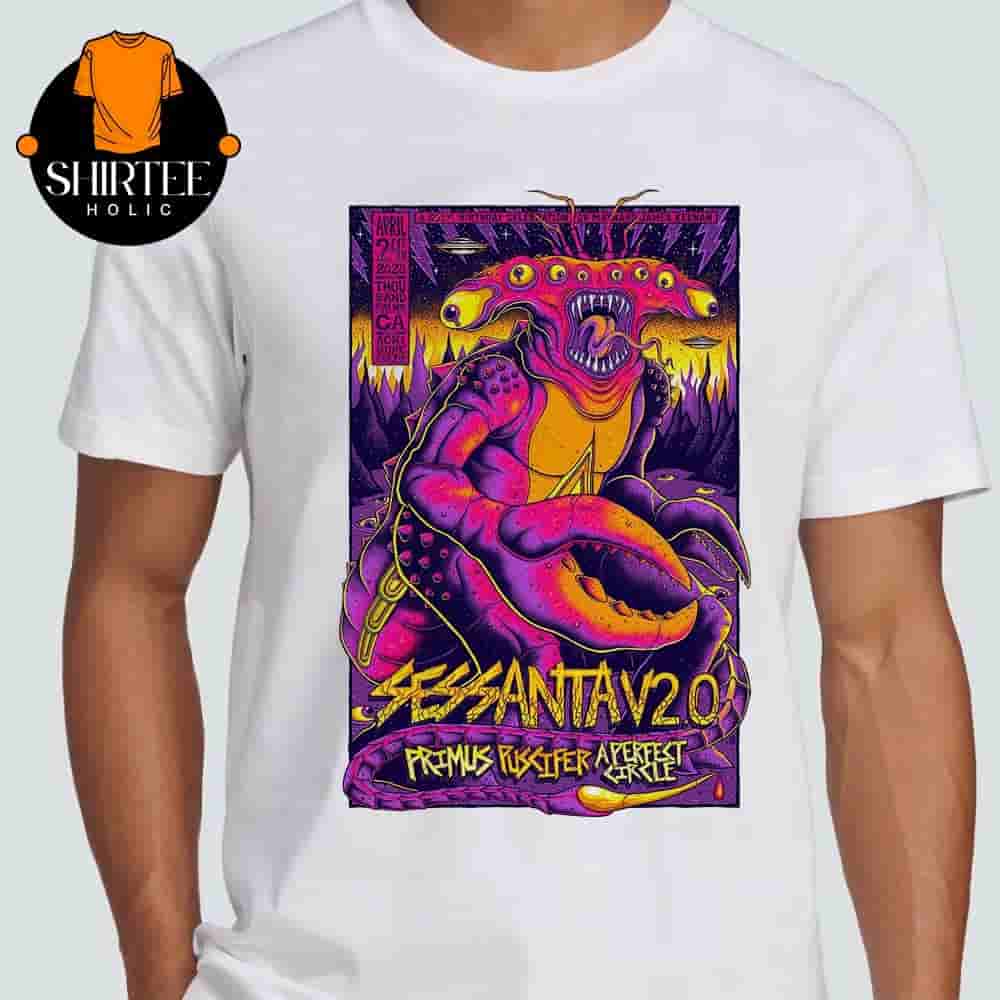 Sessanta V2.0 Performance Poster With Primus Puscifer A Perfect Circle At Thousand Palms CA On April 24th 2025 Classic T-Shirt Sessanta V2.0 Performance Poster With Primus Puscifer A Perfect Circle At Thousand Palms CA On April 24th 2025 Classic T-Shirt