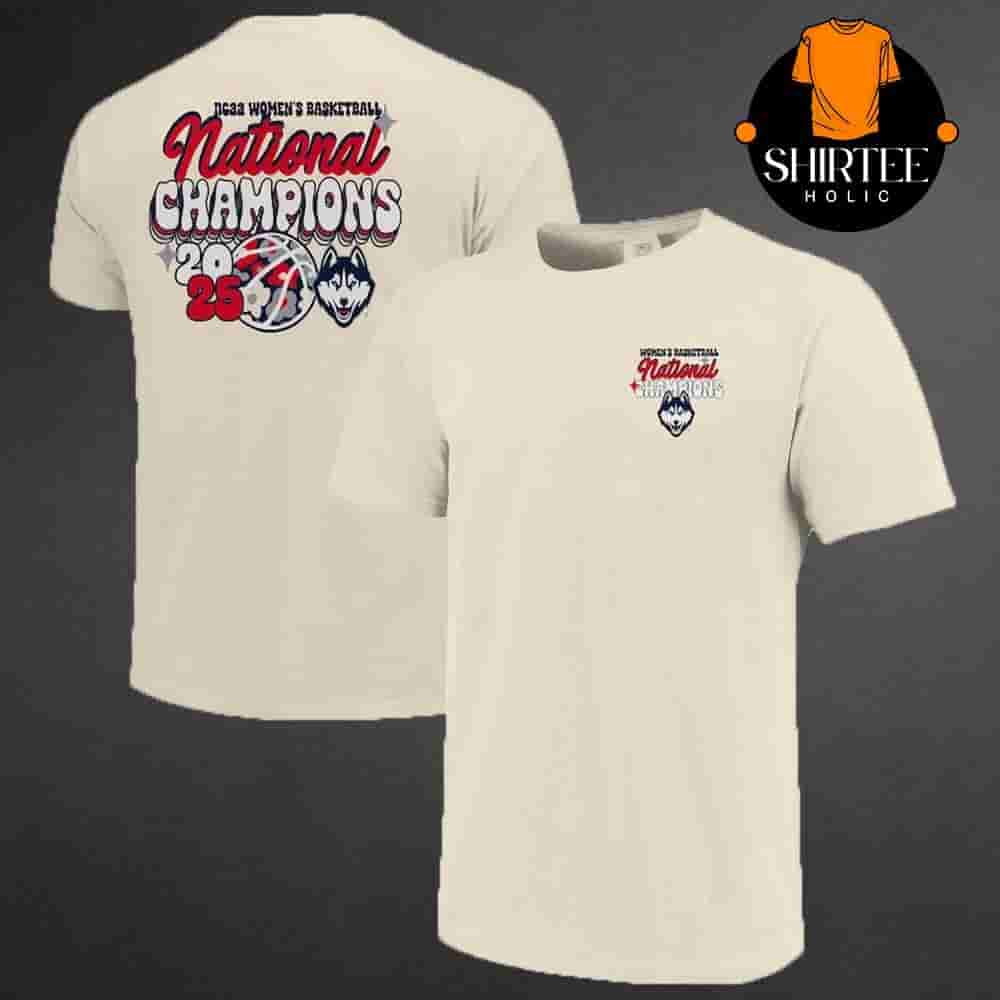 UConn Huskies 2025 NCAA Women's Basketball National Champions Comfort Colors Pattern Ball Two Sides Classic T-Shirt UConn Huskies 2025 NCAA Women's Basketball National Champions Comfort Colors Pattern Ball Two Sides Classic T-Shirt