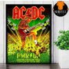 AC DC Cleveland PWR UP Tour 2025 Poster At Huntington Bank Field Cleveland OH On May 28th 2025 Wall Decor Poster Canvas