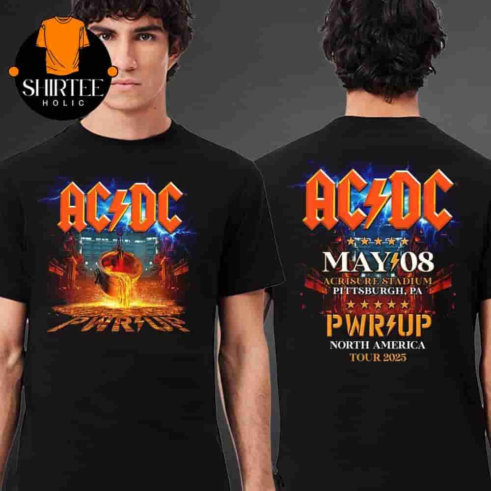 AC DC Power Up Tour 2025 Event Pittsburgh PWR UP Tour Tee At Acricsure Stadium Pittsburgh PA ON May 8th 2025 Two Sides Classic T-Shirt AC DC Power Up Tour 2025 Event Pittsburgh PWR UP Tour Tee At Acricsure Stadium Pittsburgh PA ON May 8th 2025 Two Sides Classic T-Shirt