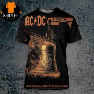 AC DC Power Up Tour 2025 Foxborough Poster PWR UP Tour At Gillete Stadium ON May 4th 2025 All Over Print Shirt