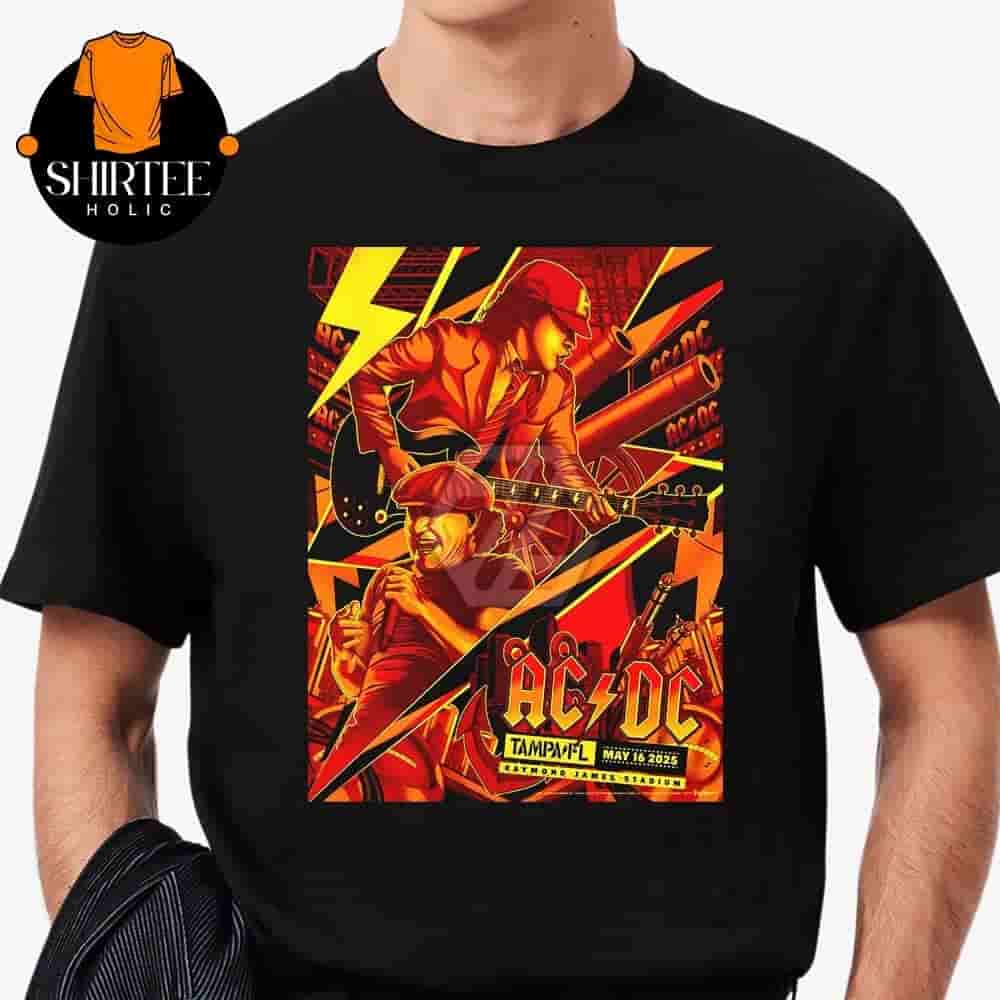 AC DC Power Up Tour 2025 Tampa Poster PWR Up Tour At Raymond James Stadium Tampa FL On May 16th 2025 Classic T-Shirt AC DC Power Up Tour 2025 Tampa Poster PWR Up Tour At Raymond James Stadium Tampa FL On May 16th 2025 Classic T-Shirt