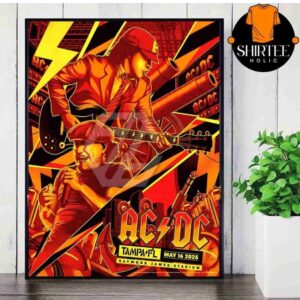 AC DC Power Up Tour 2025 Tampa Poster PWR Up Tour At Raymond James Stadium Tampa FL On May 16th 2025 Wall Decor Poster Canvas