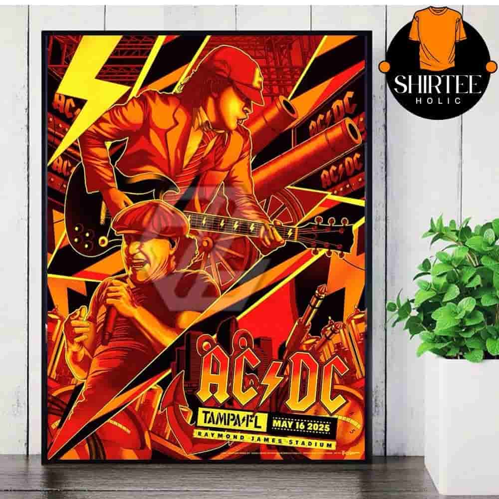 AC DC Power Up Tour 2025 Tampa Poster PWR Up Tour At Raymond James Stadium Tampa FL On May 16th 2025 Wall Decor Poster Canvas AC DC Power Up Tour 2025 Tampa Poster PWR Up Tour At Raymond James Stadium Tampa FL On May 16th 2025 Wall Decor Poster Canvas