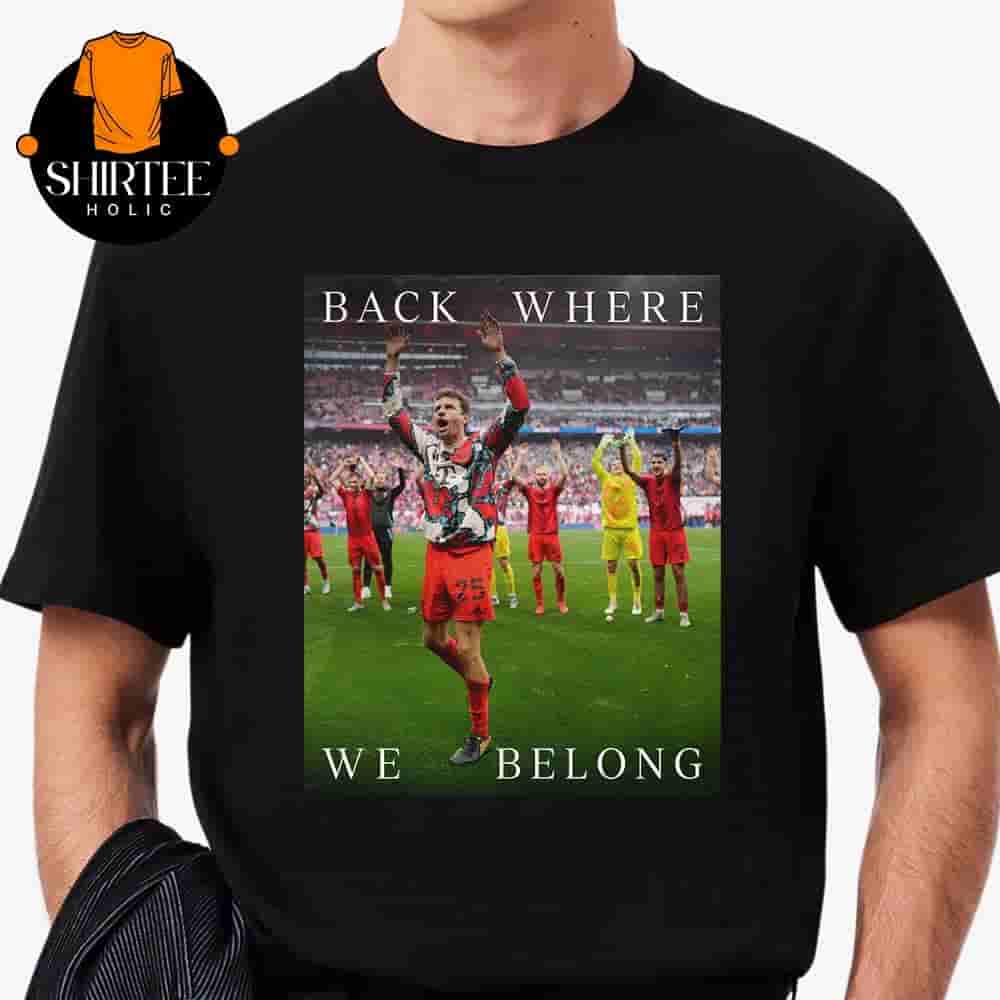 Adidas Tribute To Bayern Munchen Back Where We Belong Deutscher Meister 2025 German Champions Classic T-Shirt Adidas Tribute To Bayern Munchen Back Where We Belong Deutscher Meister 2025 German Champions Classic T-Shirt