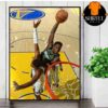 Rudy Gobert Poster Dunk Wolves Win Warriors NBA Playoffs 2024-2025 Wall Decor Poster Canvas