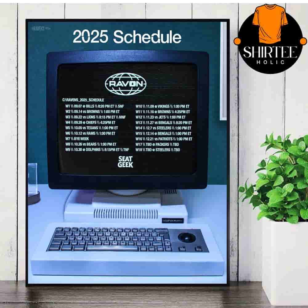 Baltimore Ravens Official 2025 NFL Schedule Season 2025-2026 Wall Decor Poster Canvas Baltimore Ravens Official 2025 NFL Schedule Season 2025-2026 Wall Decor Poster Canvas