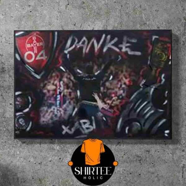 Bayer 04 Leverkusen Artwork Poster Danke Xabi Alonso Tribute To Xabi Alonso Thank You For Memories Wall Decor Poster Canvas