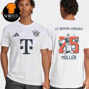 Bayern Muchen Addidas Tribute Thomas Muller Lengende Name And Number Tee Two Sides Classic T-Shirt