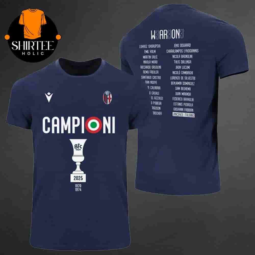 Bologna Celebrativa Coppa Italia Campioni Copa Italia Champions 2025 Two Sides Classic T-Shirt Bologna Celebrativa Coppa Italia Campioni Copa Italia Champions 2025 Two Sides Classic T-Shirt