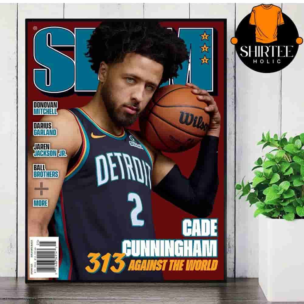 Cade Cunningham Detroit Piston 313 Against The World On The Slam 255 Cover Wall Decor Poster Canvas Cade Cunningham Detroit Piston 313 Against The World On The Slam 255 Cover Wall Decor Poster Canvas