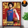 Cade Cunningham Detroit Piston 313 Against The World On The Slam 255 Cover Gold Metal Wall Decor Poster Canvas