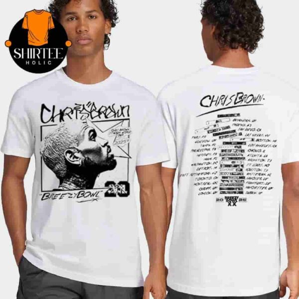 Chris Brown BreezyBowl XX Stadium World Tour 2025 Merch City List Tee Two Sides Classic T-Shirt