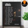 Arizona Cardinals Official 2025 NFL Schedule Season 2025-2026 Wall Decor Poster Canvas