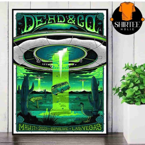 Dead And Company Event Poster At The Sphere Las Vegas Nevada On May 17th 2025 Wall Decor Poster Canvas