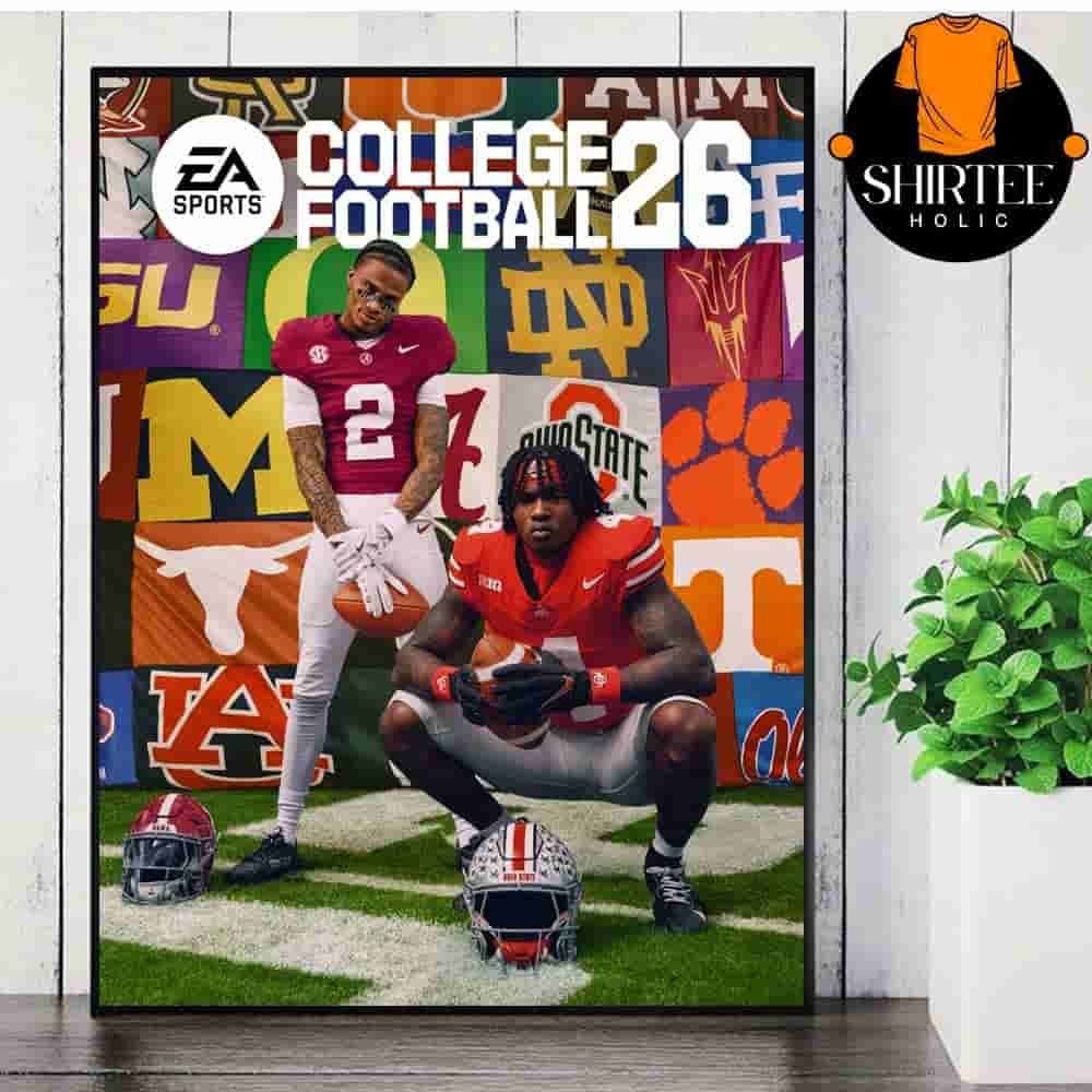 EA College Football 26 Cover Star With Ryan Williams And Jeremiah Smith Wall Decor Poster Canvas EA College Football 26 Cover Star With Ryan Williams And Jeremiah Smith Wall Decor Poster Canvas