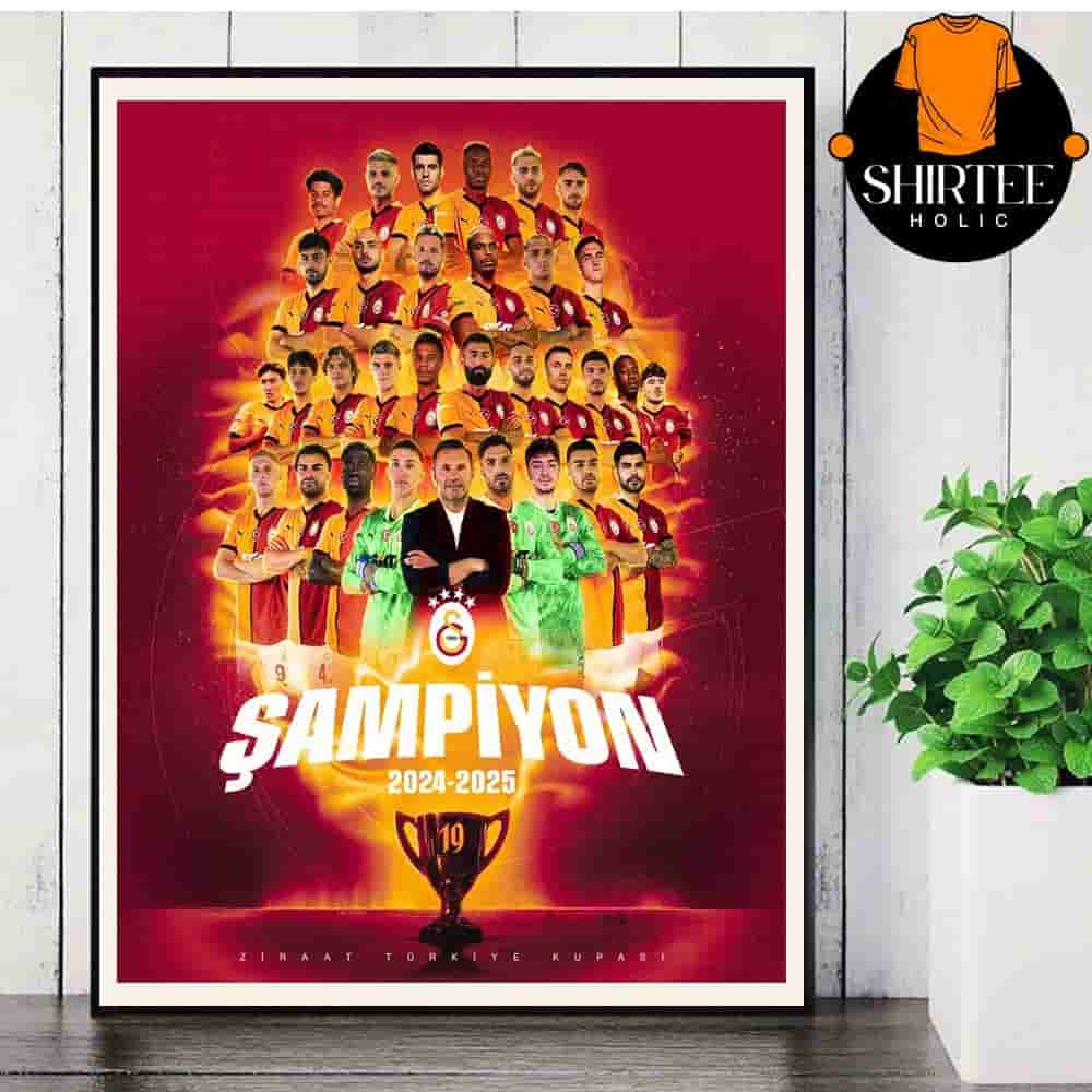 Galatasaray SK Turkiye Kupasi Sampiyonu 2024-2025 Turkish Cup Champion Wall Decor Poster Canvas Galatasaray SK Turkiye Kupasi Sampiyonu 2024-2025 Turkish Cup Champion Wall Decor Poster Canvas