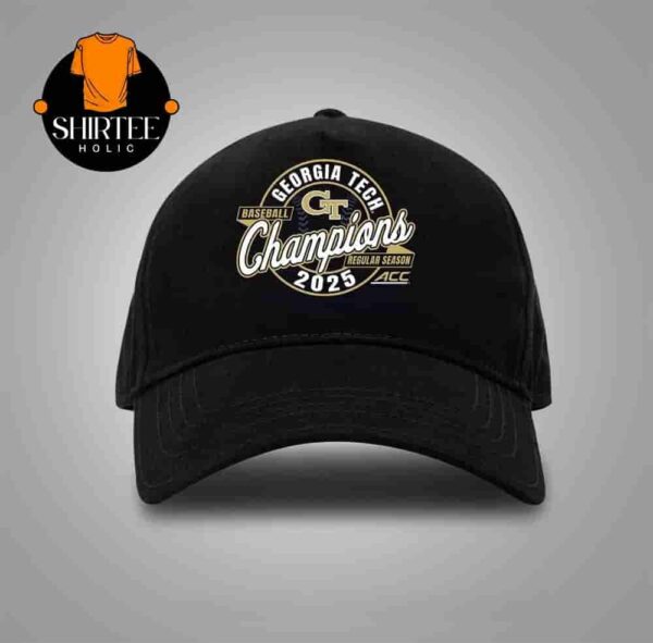 Georgia Tech Yellow Jackets 2025 ACC Baseball Regular Season Champions Classic Hat Cap Snapback