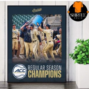 Georgia Tech Yellow Jackets Are 2025 ACC Baseball Regular Season Champions Wall Decor Poster Canvas