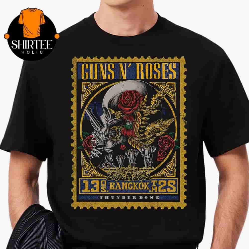 Guns N Roses World Tour Event Poster At Thunder Dome Bangkok TH On May 13th 2025 Classic T-Shirt Guns N Roses World Tour Event Poster At Thunder Dome Bangkok TH On May 13th 2025 Classic T-Shirt