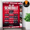 Dallas Cowboys Official 2025 NFL Schedule Season 2025-2026 Wall Decor Poster Canvas