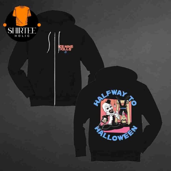 Ice Nine Kills Half Way To Halloween Cut In Half Way To Halloween Zip Hoodie