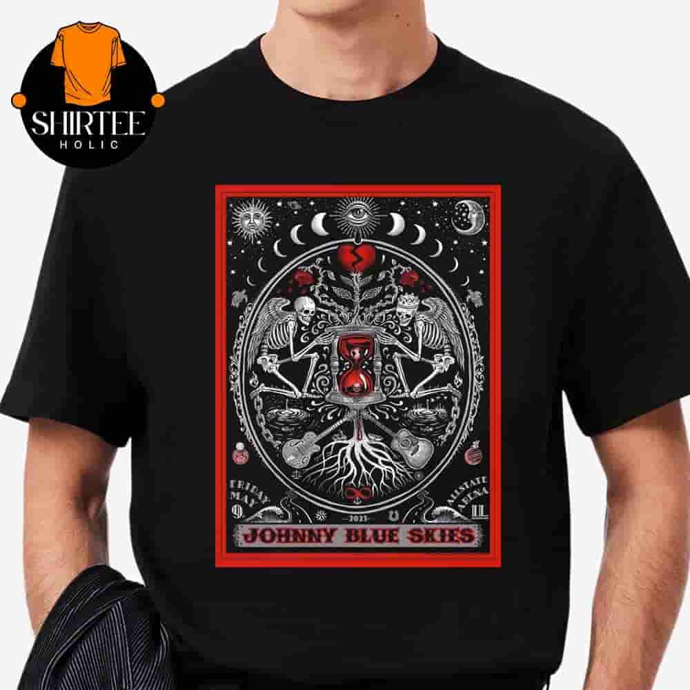 Johnny Blue Skies Artwork Event Poster Show At Allstate Arena Rosemont IL ON May 9th 2025 Classic T-Shirt Johnny Blue Skies Artwork Event Poster Show At Allstate Arena Rosemont IL ON May 9th 2025 Classic T-Shirt