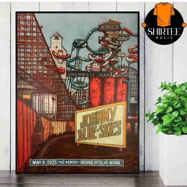 Johnny Blue Skies Event Poster At The Armory Minneapolis MN On May 6th 2025 Wall Decor Poster Canvas