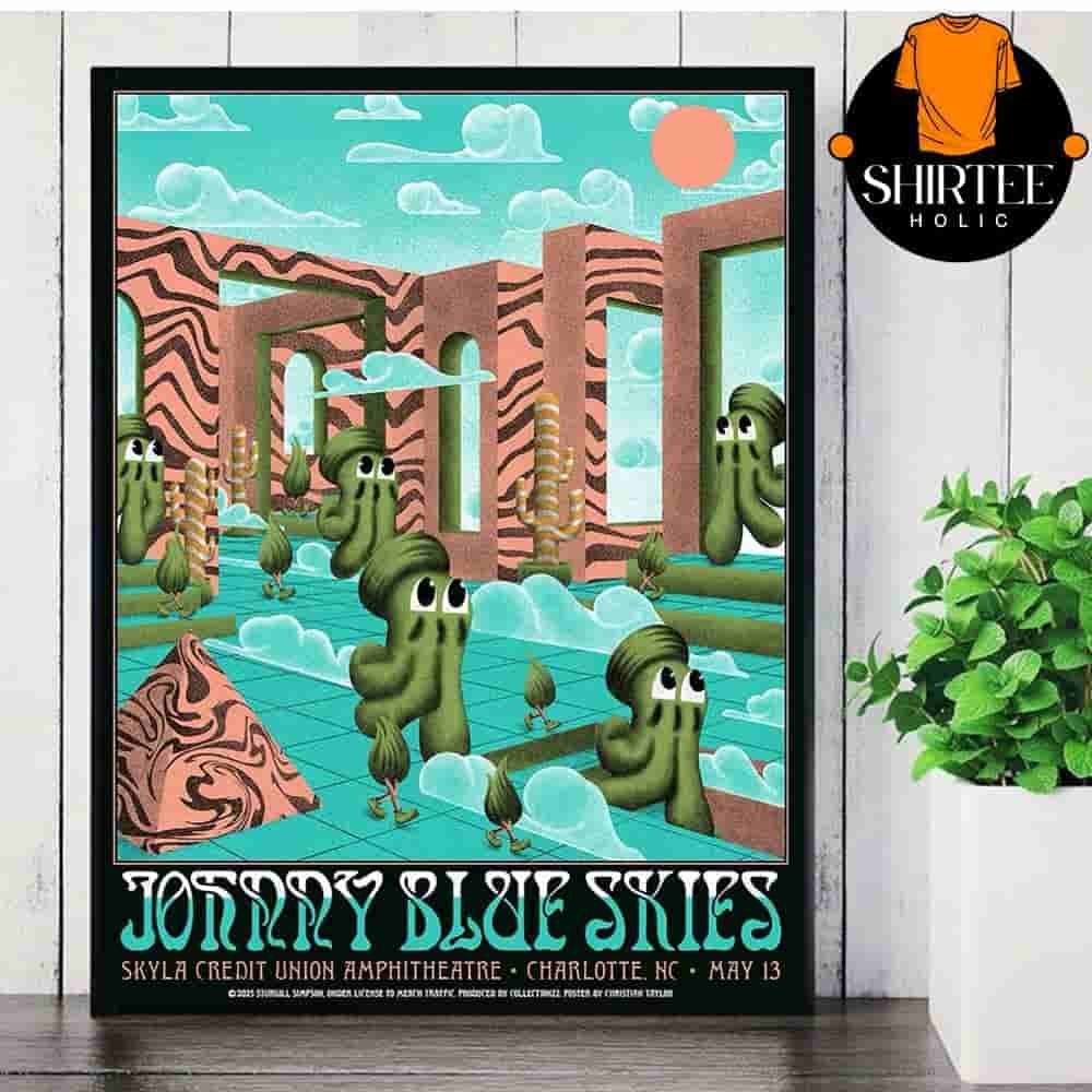 Johnny Blue Skies Event Poster For Show At Skyla Credit Union Amphitheatre Charlotte NC On May 13th 2025 Wall Decor Poster Canvas Johnny Blue Skies Event Poster For Show At Skyla Credit Union Amphitheatre Charlotte NC On May 13th 2025 Wall Decor Poster Canvas
