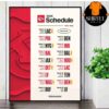 Chicago Bears Official 2025 NFL Schedule Season 2025-2026 Wall Decor Poster Canvas