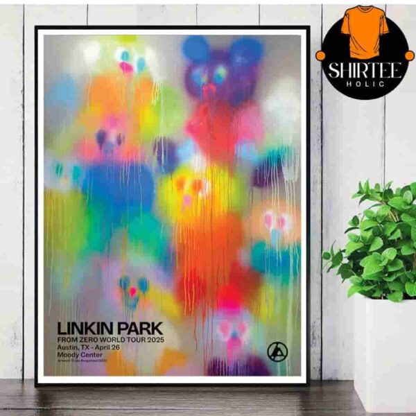 Linkin Park From Zero 2025 Tour Austin Poster At Moody Center TX On April 26th Wall Decor Poster Canvas