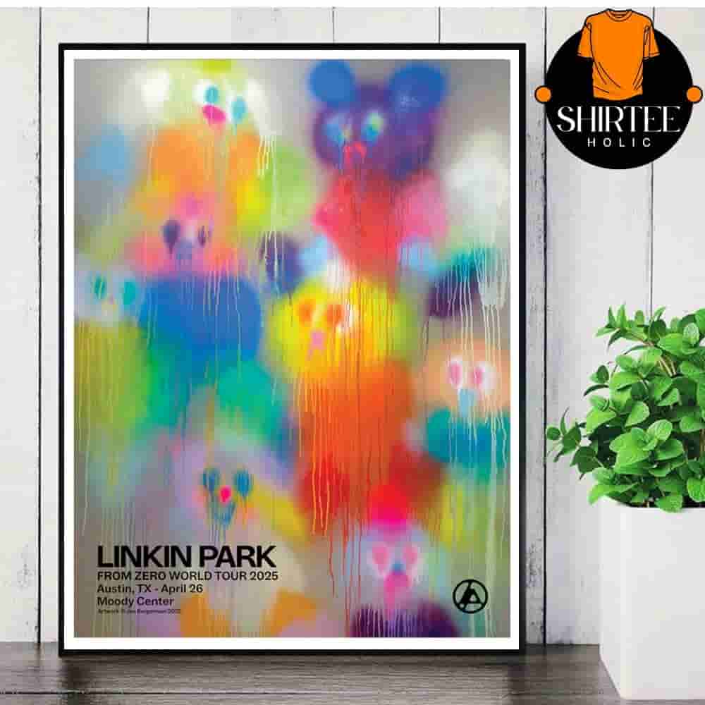 Linkin Park From Zero 2025 Tour Austin Poster At Moody Center TX On April 26th Wall Decor Poster Canvas Linkin Park From Zero 2025 Tour Austin Poster At Moody Center TX On April 26th Wall Decor Poster Canvas