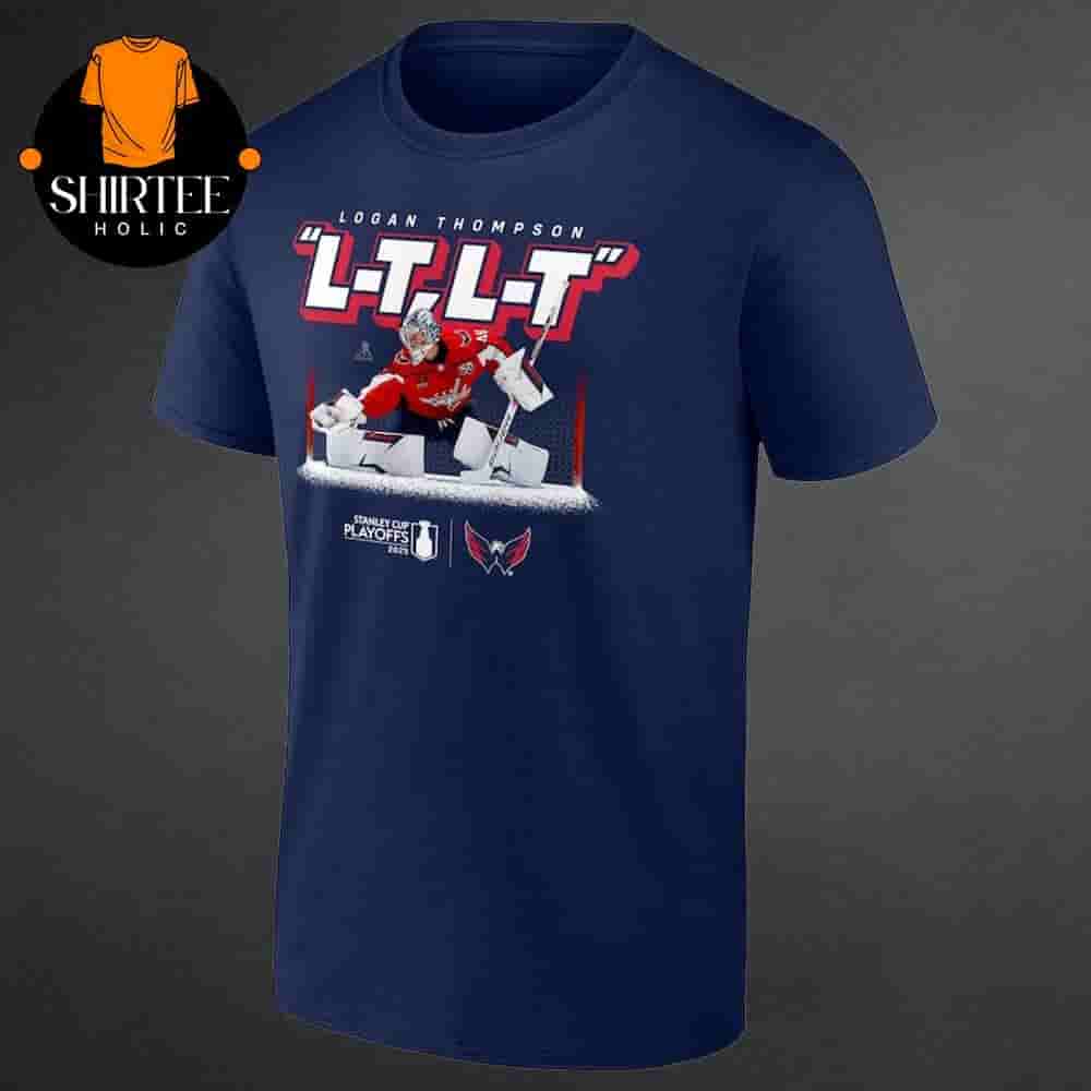 Logan Thompson Washington Capitals 2025 Stanley Cup Playoffs L-T L-T Micro Moment Classic T-Shirt Logan Thompson Washington Capitals 2025 Stanley Cup Playoffs L-T L-T Micro Moment Classic T-Shirt