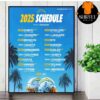 Minnesota Vikings Official 2025 NFL Schedule Season 2025-2026 Wall Decor Poster Canvas