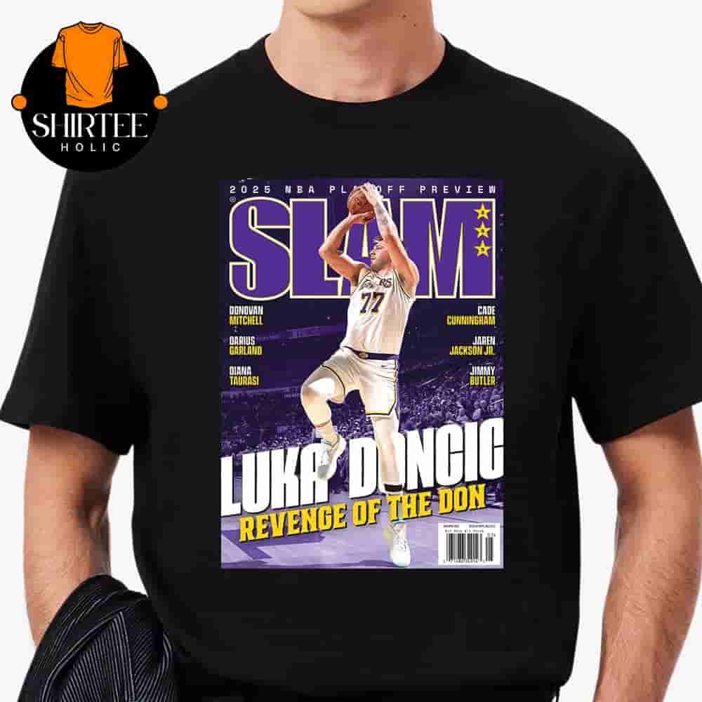 Luka Doncic Los Angeles Lakers On Slam 255 Cover Revenge Of The Don Classic T-Shirt Luka Doncic Los Angeles Lakers On Slam 255 Cover Revenge Of The Don Classic T-Shirt