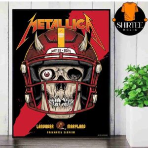 Metallica M72 Landover North American Tour 2025 Event Pop Up Poster At Northwest Stadium Maryland On May 28th 2025 Wall Decor Poster Canvas