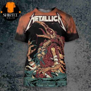 Metallica M72 North America Tour 2025 Event Pop Up Poster At Blacksburg Virginia On May 7th 2025 All Over Print Shirt