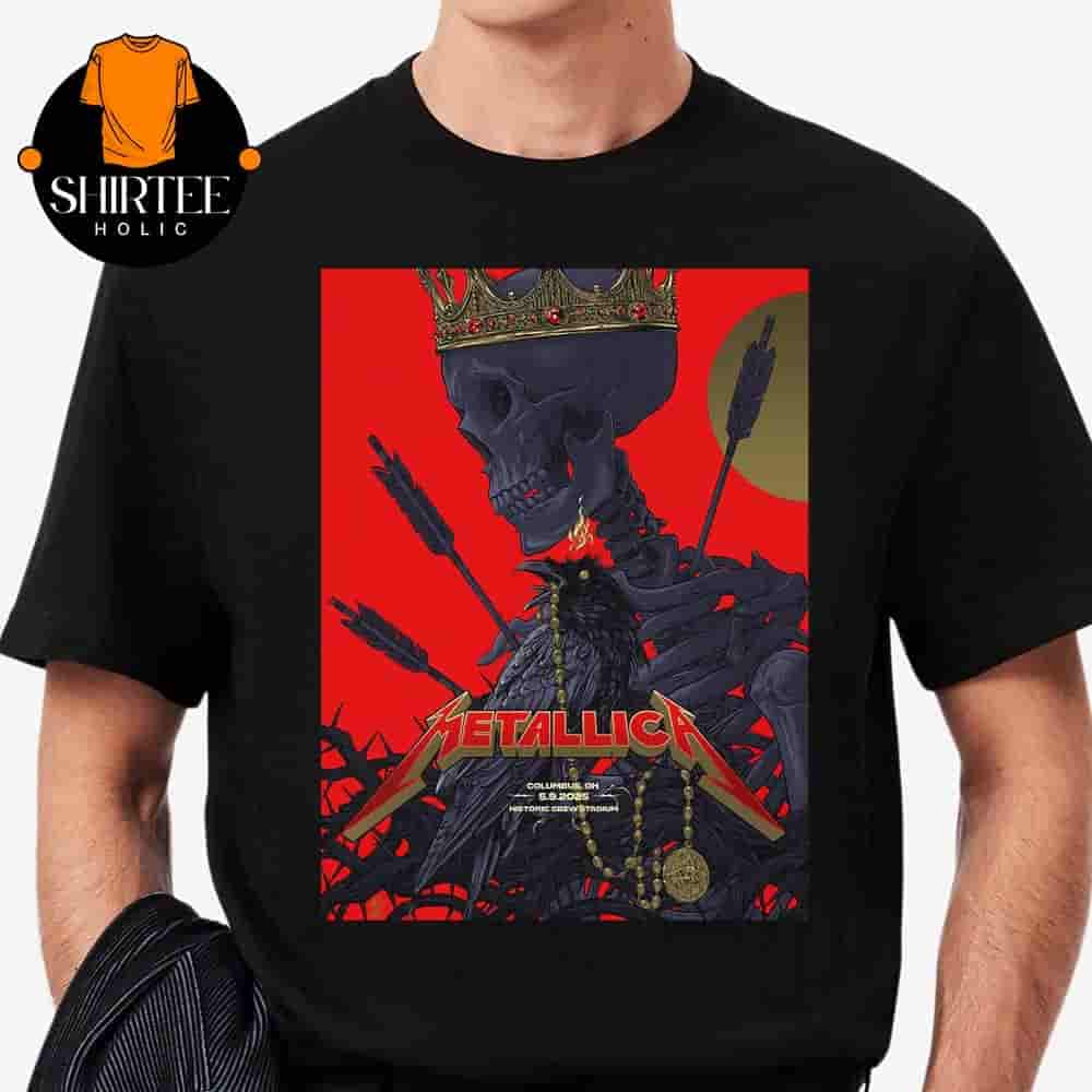 Metallica M72 North America Tour 2025 Sonic Temple Festival Event Poster At Historic Crew Stadium Columbus OH On May 9th 2025 Classic T-Shirt Metallica M72 North America Tour 2025 Sonic Temple Festival Event Poster At Historic Crew Stadium Columbus OH On May 9th 2025 Classic T-Shirt